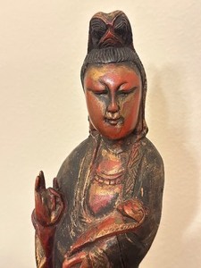 lot 19 image: Vintage Carved Guanyin