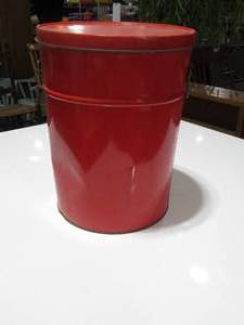 Vintage Red Tin with Lid