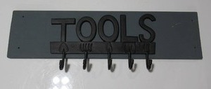 Handmade Tools Sign with Hooks