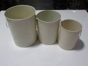Set of 3 Beach Theme Decorative Tins