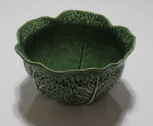 Large Cabbage Leaf Ceramic Bowl