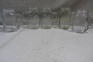 Basket of Mason Jar Mugs- 5 Count