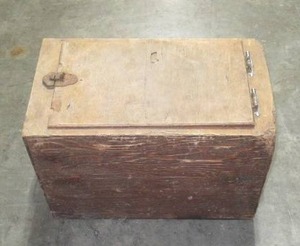 Old Wooden Crate with Latch on Door