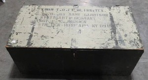 Vintage Wooden Army Foot Locker