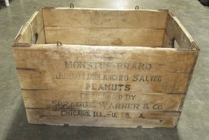 Antique Wooden Crate - Hubbards Wire Sewed Folding Box