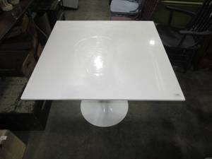 Beautiful Square White Glass Table