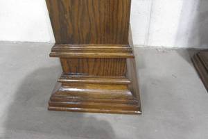 2 Large Hallow Oak Wood Pillars