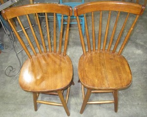 Pair of High Back Stools
