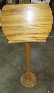 Oak Pedestal Book Stand