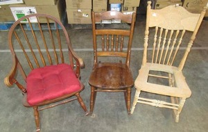 Lot of THREE Rocking Chairs