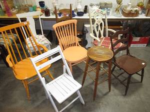 Large Lot of Antique Chairs