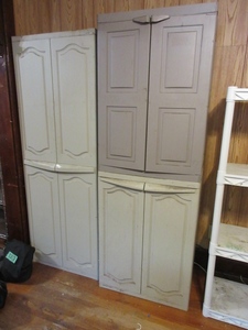 lot 149 image: TWO DOOR PLASTIC CABINET