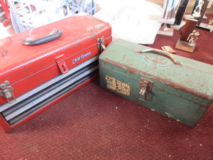 lot 240 image: METAL TOOL BOXES WITH CONTENTS