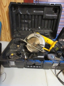 lot 241 image: DEWALT CORDLESS POWER TOOLS WITH CASE