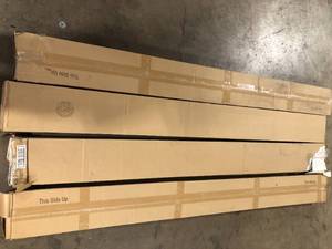 Lot of DesignView Vine-Light Mocha 3.5 in. Vertical Blind - 78 in. W x 84 in. L customer return review pictures (2 per case)