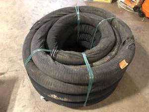 lot 2 image: Advanced Drainage Systems 4 in. x 100 ft. Singlewall Perforated Drain Pipe with Filter Sock Customer Returns See Pictures
