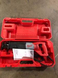 lot 47 image: Milwaukee 12 Amp SAWZALL Reciprocating Saw with CaseCustomer Returns See Pictures