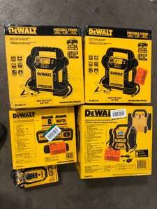 lot 1 image: Lot of Assorted Dewalt Portable Power Stations and Hardware Various Sizes and Conditons Customer Returns See Pictures