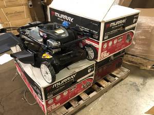 lot 14 image: Pallet of Assorted Murray Lawn Mowers Various Sizes and Conditions  Customer Returns See Pictures
