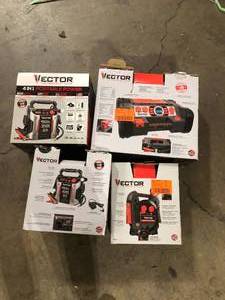 lot 38 image: Lot of Assorted Vector Portable Power Stations Various Sizes and Conditions   Customer Returns See Pictures