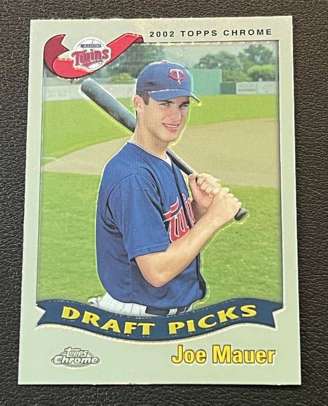 JOE MAUER ROOKIE CARD 2002 Topps DRAFT PICK RC Baseball MINNESOTA TWINS