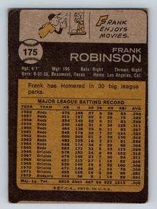 lot 82 image: 1973 Topps Frank Robinson #175 Vintage Baseball Card
