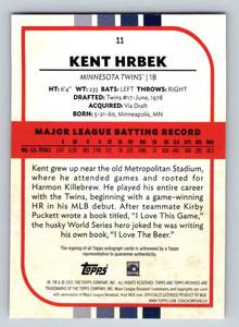 lot 95 image: Kent Hrbek Auto - 2021 Topps Archives Snapshots Topps Certified Autograph Issue #11 - Minnesota Twins Signed Baseball Card