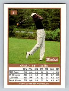 lot 223 image: Michael Jordan 1990 Skybox #41 Basketball Card