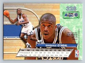 lot 224 image: Shaquille ONeal RC 1993 Fleer Ultra #328 Rookie Basketball Card