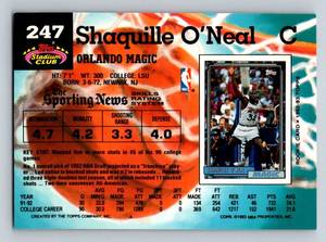lot 227 image: Shaquille ONeal RC 1992-93 Topps Stadium Club Draft Pick #247 Rookie Basketball Card