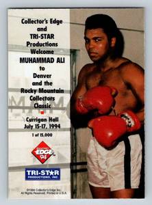 lot 239 image: Muhammad Ali 1994 Collectors Edge The Greatest of All Time Limited Edition 1 of 15,000 Made Sports Card