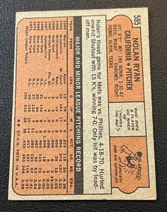 lot 10 image: Nolan Ryan 1972 Topps #595 - Rare Vintage Baseball Card