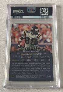 lot 19 image: Randy Moss RC 1998 Topps Finest #135 PSA Graded 8 NM-MT - Minnesota Vikings Rookie Football Card