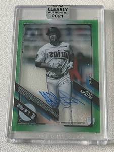 lot 35 image: Alex Kiriloff Auto and Numbered RC 99 - 2021 Clearly Authentic #CAA-AKL - RARE and sealed case 1499 Minnesota Twins Rookie Baseball Card