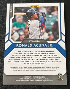 lot 37 image: Ronald Acuna Jr. 999 2020 Donruss Elite Series #E-8 - Numbered 639999 Rare Baseball Card