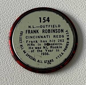 lot 38 image: Frank Robinson 1964 Topps Coin #154 Vintage Baseball Card