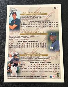 lot 41 image: David Ortiz RC - 1997 Topps Prospects #257 Rookie Baseball Card
