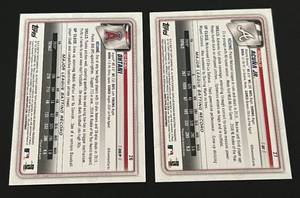 lot 79 image: Shohei Ohtani and Ronald Acuna Jr. 2020 Bowman 2 Card Lot - #26 and #27 Baseball Cards