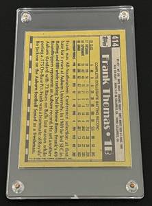 lot 105 image: Frank Thomas RC - 1990 Topps #414 Encased Rookie Card