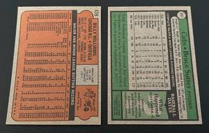 lot 120 image: Chicago Cubs 2 Vintage Card Lot - 1972 Topps Billy Williams #439 and 1979 Topps Bruce Sutter #457 Baseball Cards