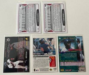 lot 136 image: Minnesota Twins RC Lot of 5 - Torii Hunter x 3, Byron Buxton and Miguel Sano Rookie Baseball Cards