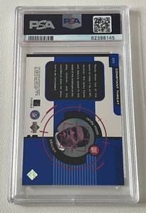 lot 148 image: Randy Moss RC PSA Graded 8 - 1998 Upper Deck Constand Threat #CT3 Minnesota Vikings Rookie Football Card