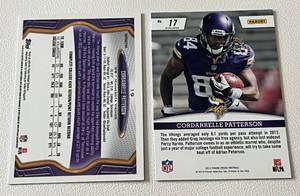 lot 168 image: Cordarelle Patterson RC Refractor 2 Card Lot - 2013 Topps Chrome #19 and Prizm #17 Minnesota Vikings Rookie Football Cards