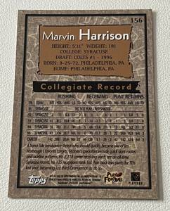 lot 171 image: Marvin Harrison RC 1996 Tops Chrome #156 Rookie Football Card