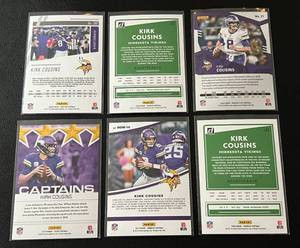 lot 185 image: Kirk Cousins 6 Card Insert Lot - Minnesota Vikings Football Cards