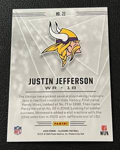 lot 194 image: Justin Jefferson RC 2020 Illusions #22 Rookie Minnesota Vikings Football Card