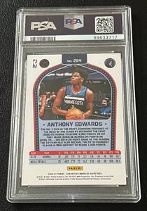 lot 199 image: Anthony Edwards RC PSA Graded 9 Mint - 2020 Chronicles Marquee #254