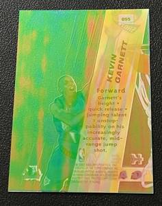 lot 228 image: Kevin Garnett Insert 1997 Bowmans Best Shots #BS5 Minnesota Timberwolves Basketball Card