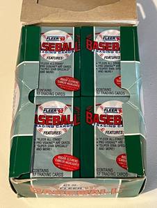 lot 245 image: 1992 Fleer Baseball Complete Pack Box, 36 Packs of Sealed Cards