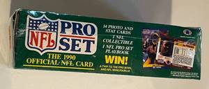 lot 251 image: 1990 NFL Pro Set Sealed Box, 36 Packs of Football Cards